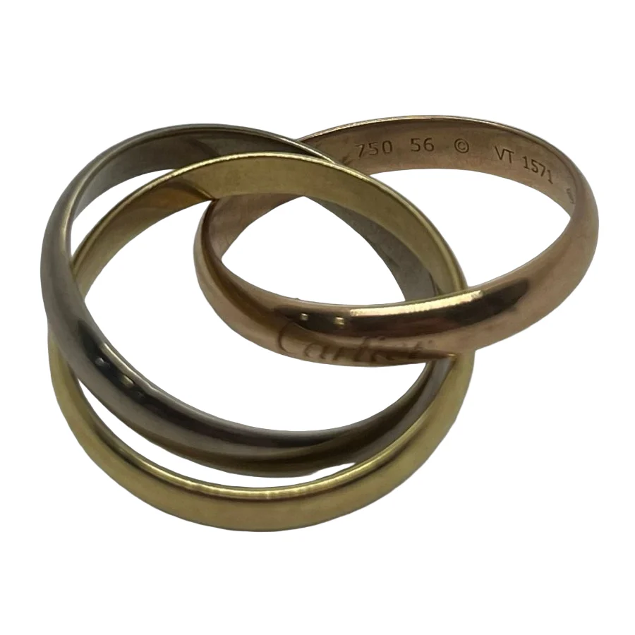 Bague Alliance CARTIER "Trinity" en or jaune, or blanc et or rose - Image 3