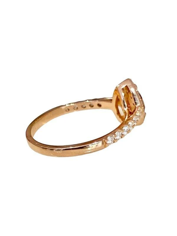Bague, en or rose 18k, ornée d'une tourmaline et diamants - Image 4
