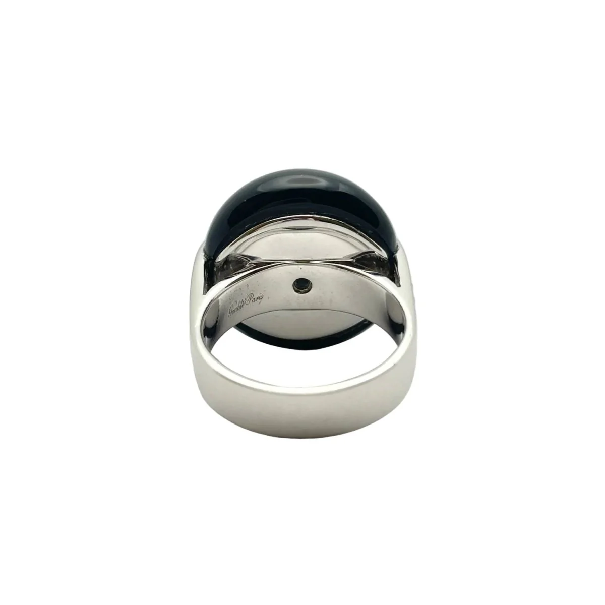 Bague Dôme GOUBLE en or jaune, onyx et diamants - Image 3