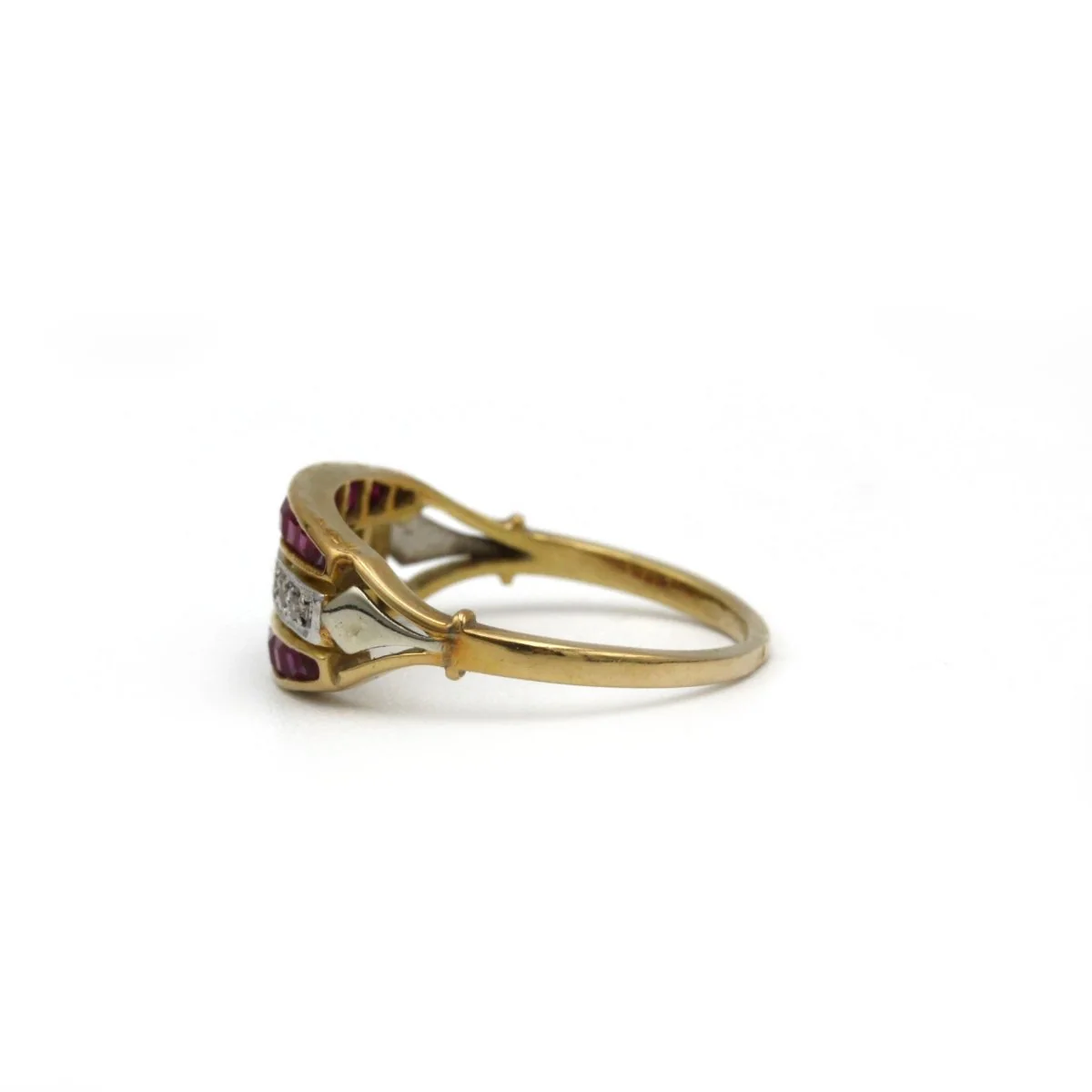 Bague - Or, Diamants & Rubis - Image 2