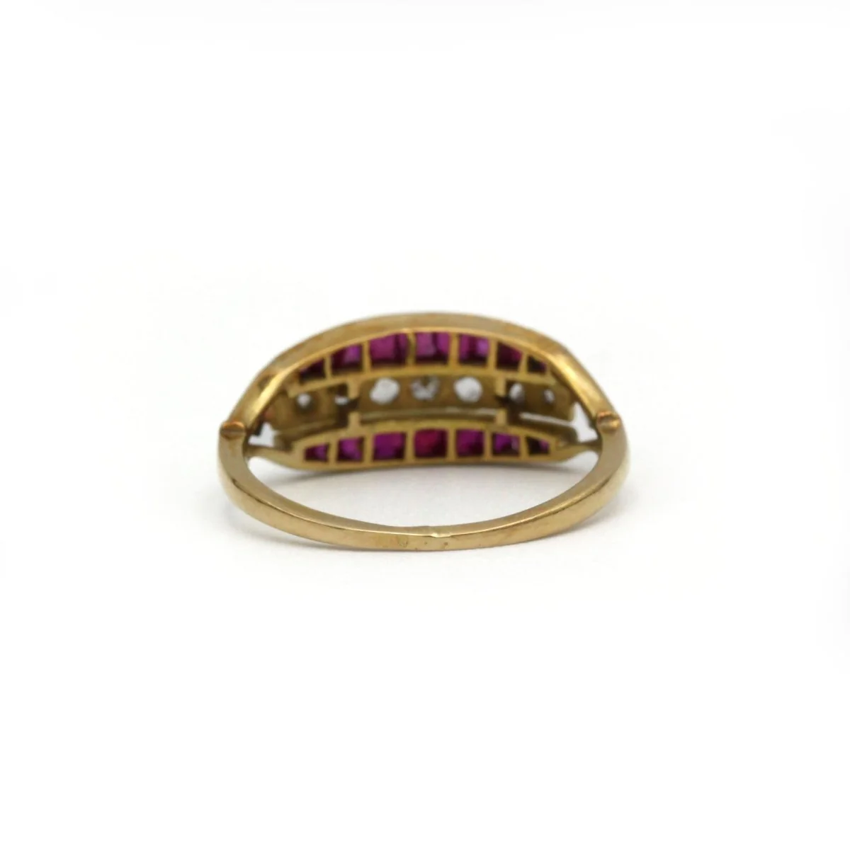Bague - Or, Diamants & Rubis - Image 3