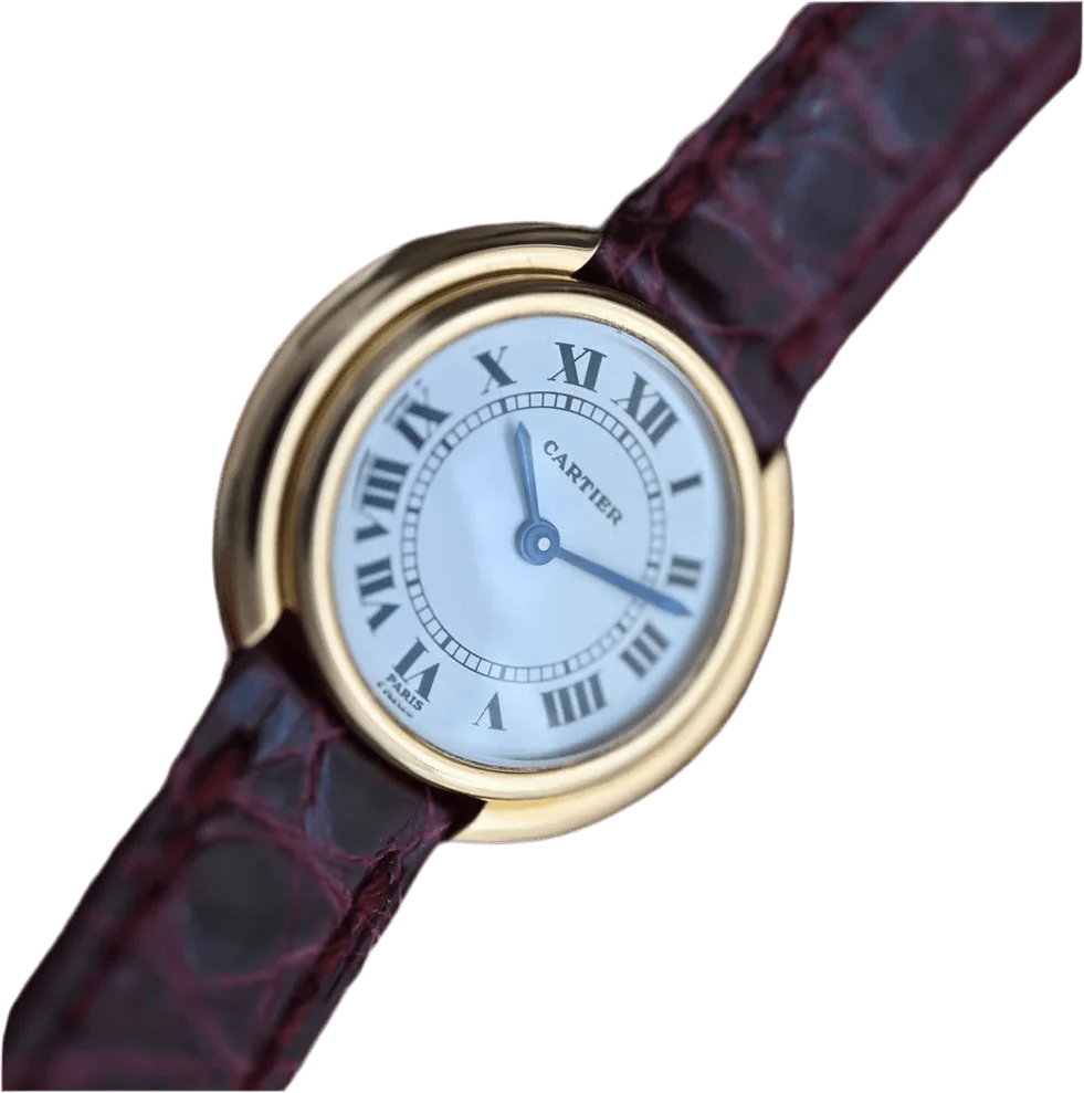 Montre CARTIER "Ellipse" en or jaune et cuir - Image 2