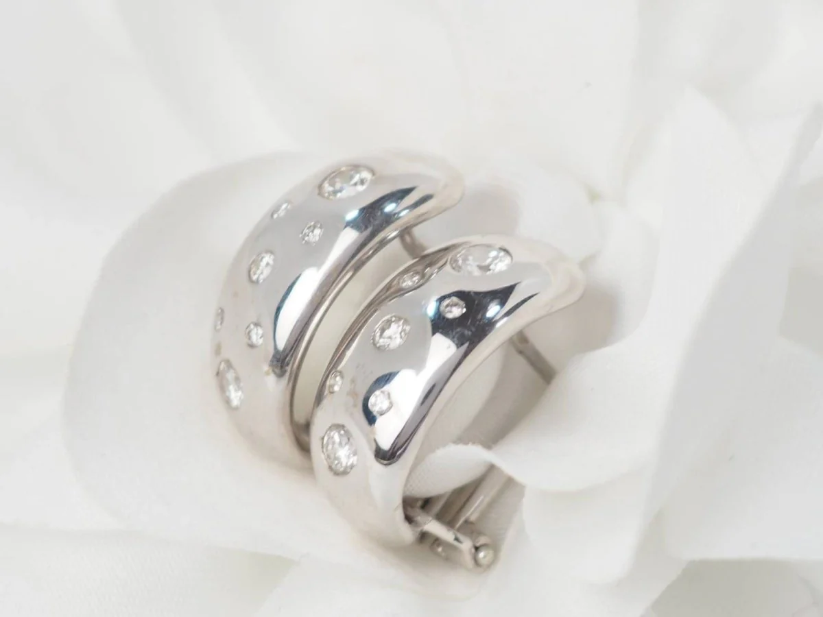 Boucles d'Oreilles En Or Blanc Et Diamants - Image 5