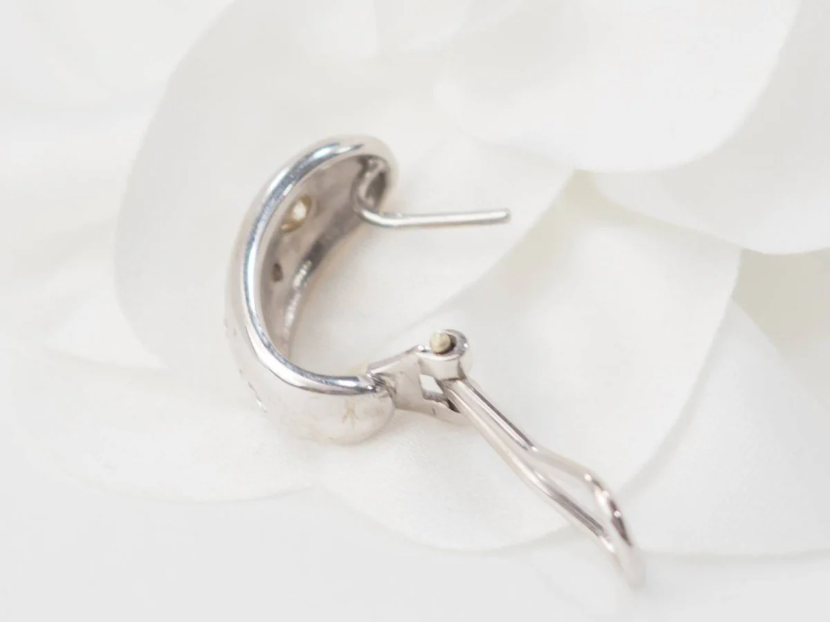 Boucles d'Oreilles En Or Blanc Et Diamants - Image 6
