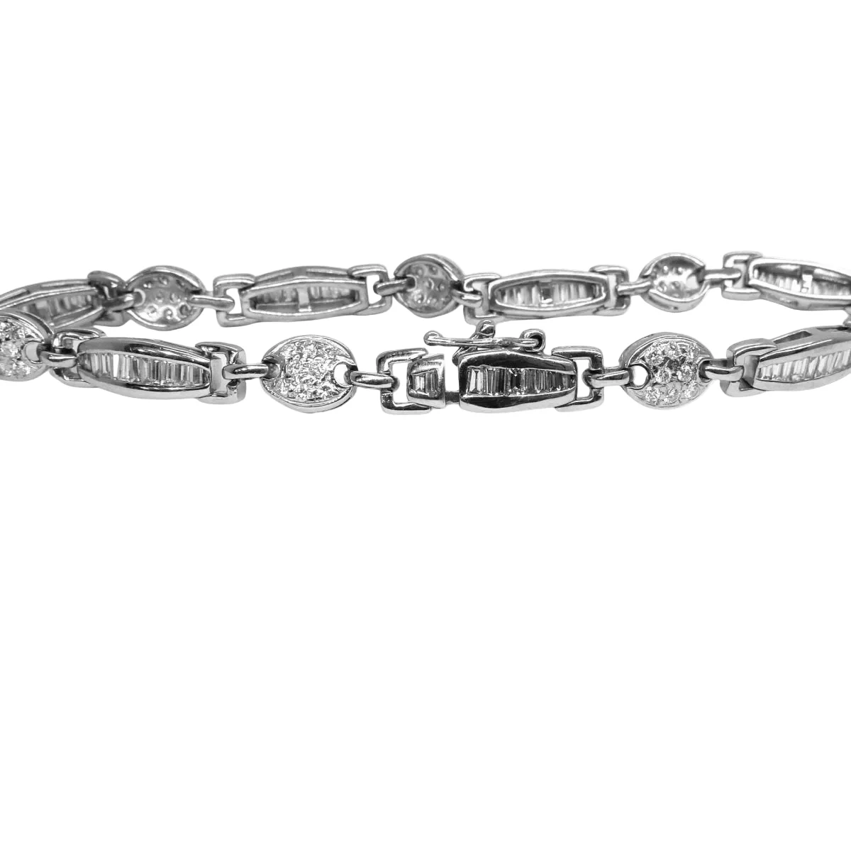 Bracelet en or blanc et diamants - Image 3