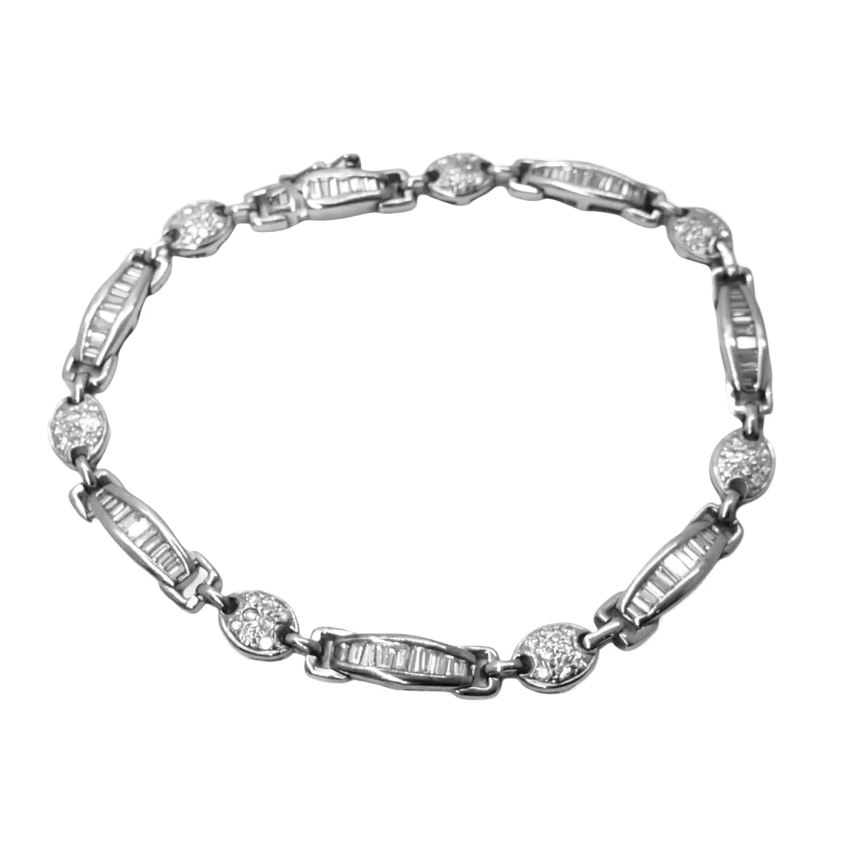 Bracelet en or blanc et diamants - Image 4