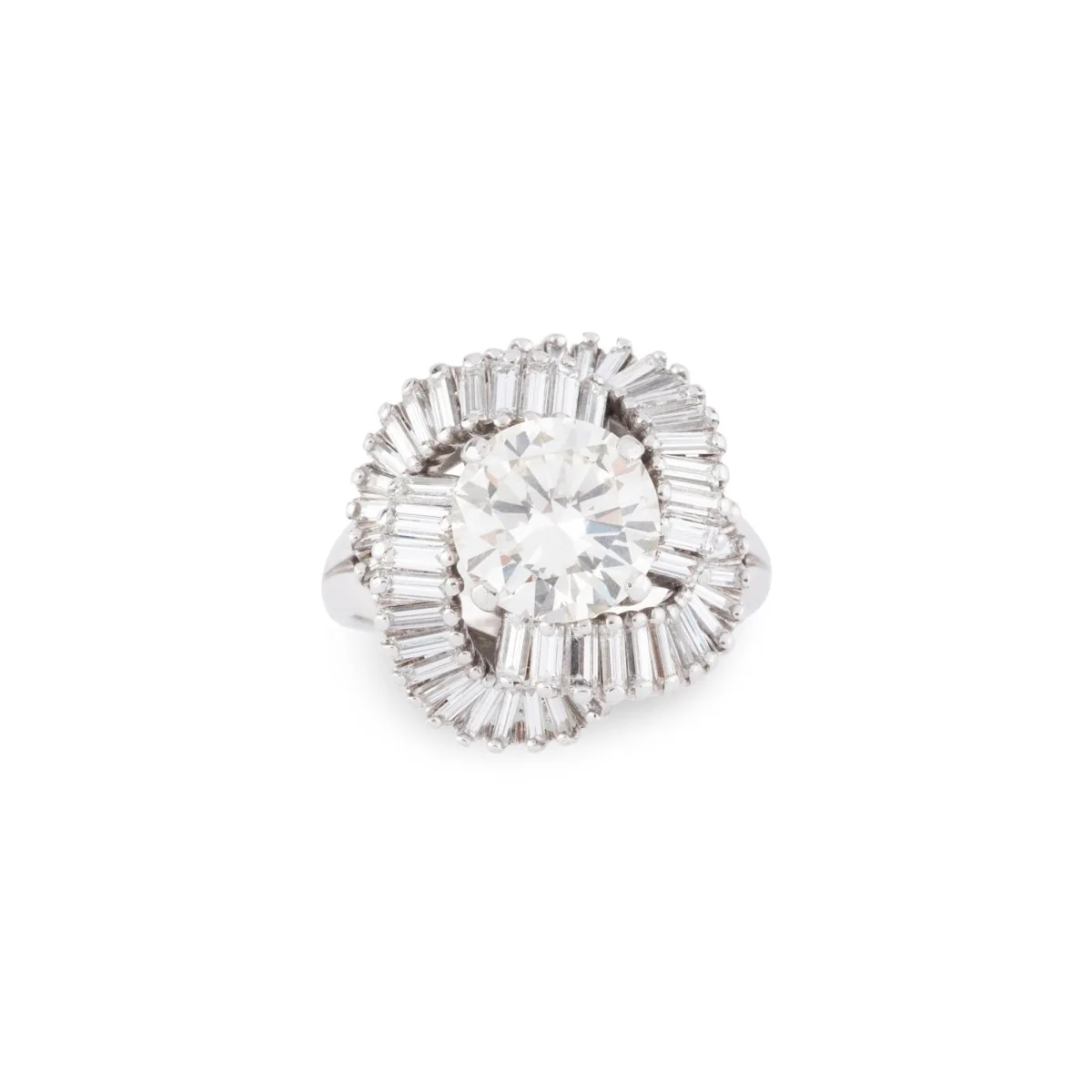 Bague BOUCHERON solitaire en platine et diamants