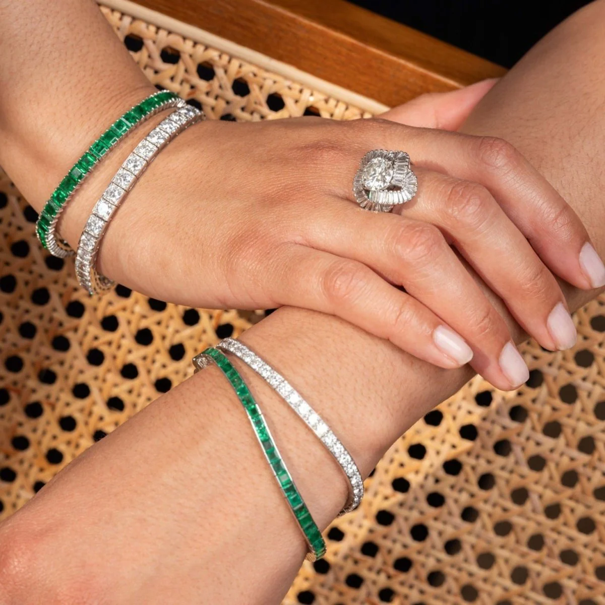 Bague BOUCHERON solitaire en platine et diamants - Image 2