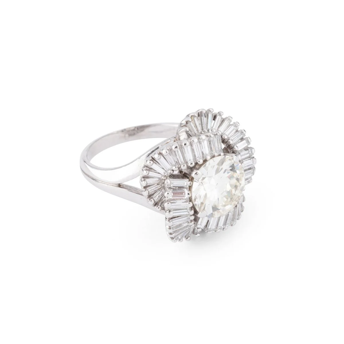 Bague BOUCHERON solitaire en platine et diamants - Image 3