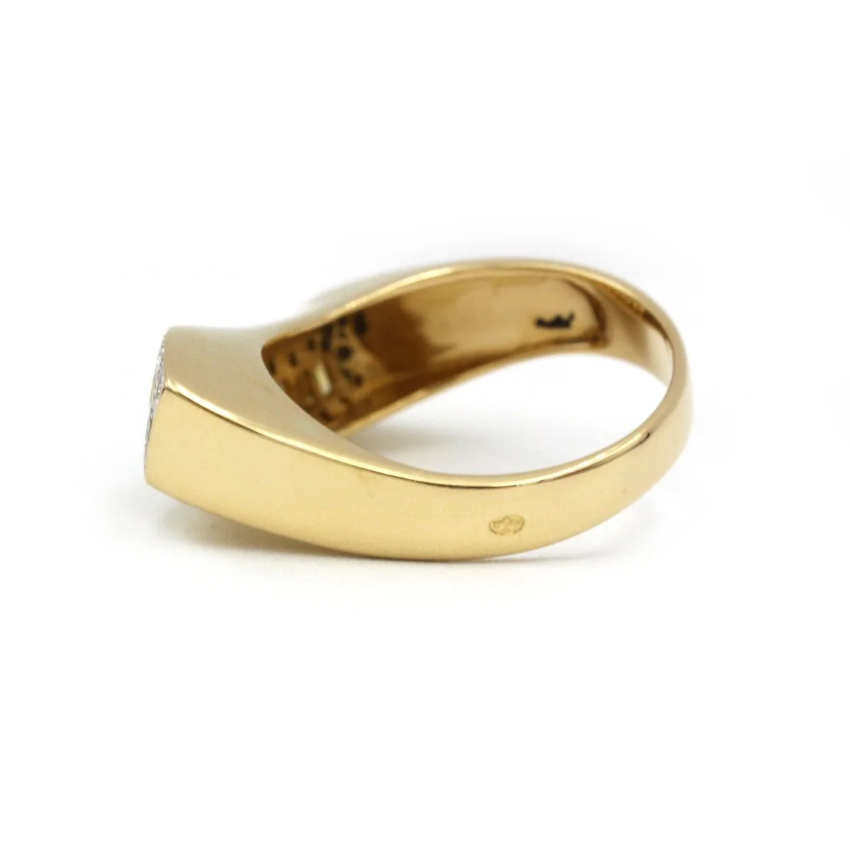 Bague - Or jaune, Diamants & Saphirs Jaunes - Image 2