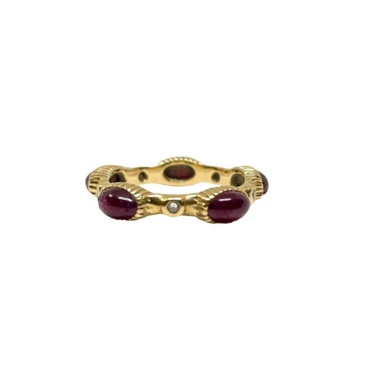 Bague CARTIER en or jaune, rubis et diamants