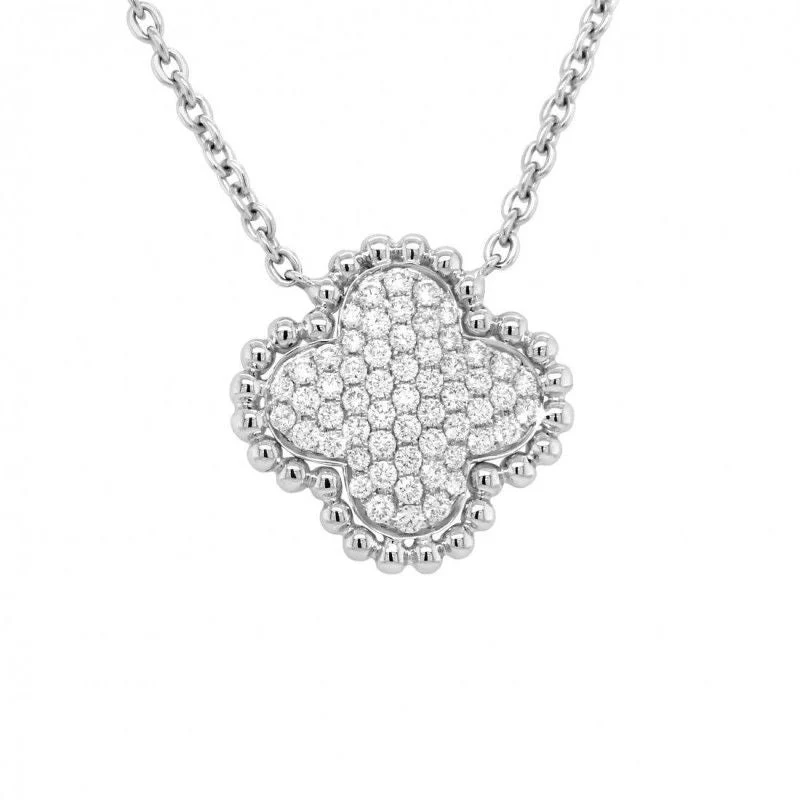 Pendentif Damaso or gris diamants