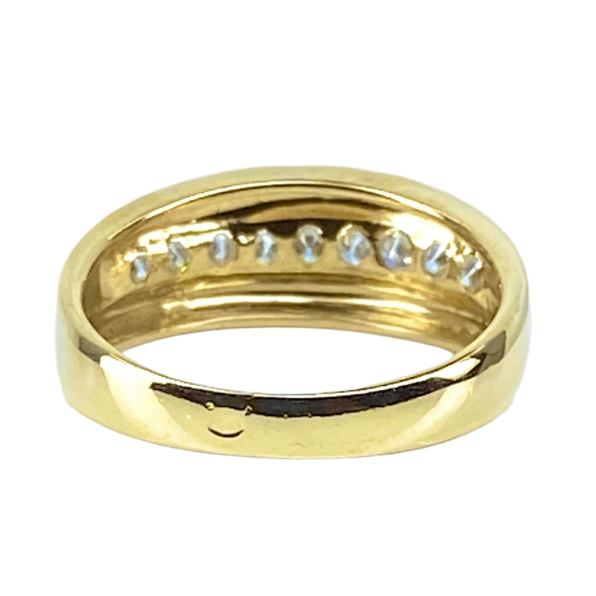 Bague Jonc en or jaune et diamants - Image 4