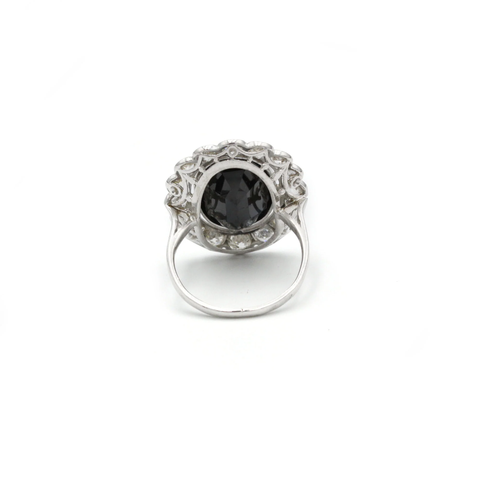 Bague - Platine, Diamants & saphir - Image 3