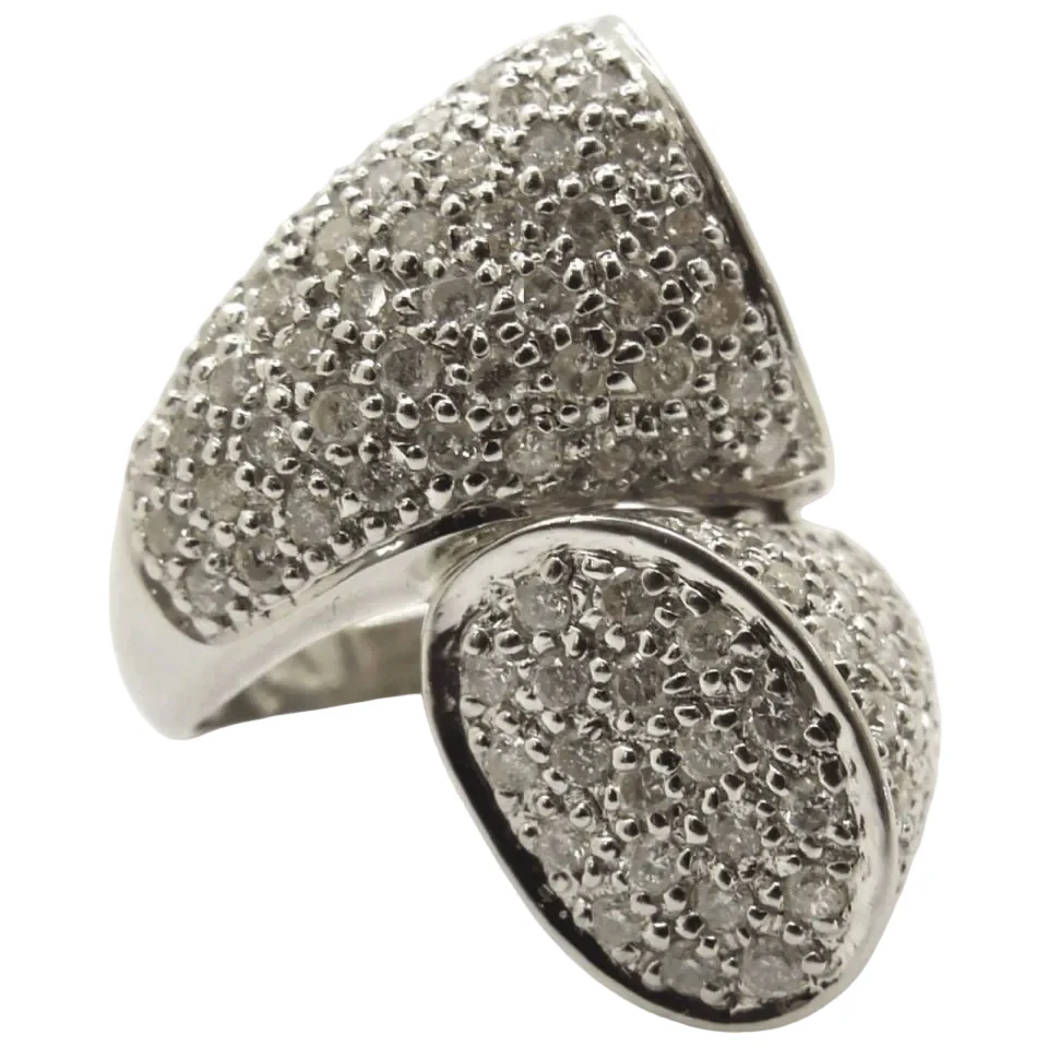 Bague en or blanc et diamants - Image 5