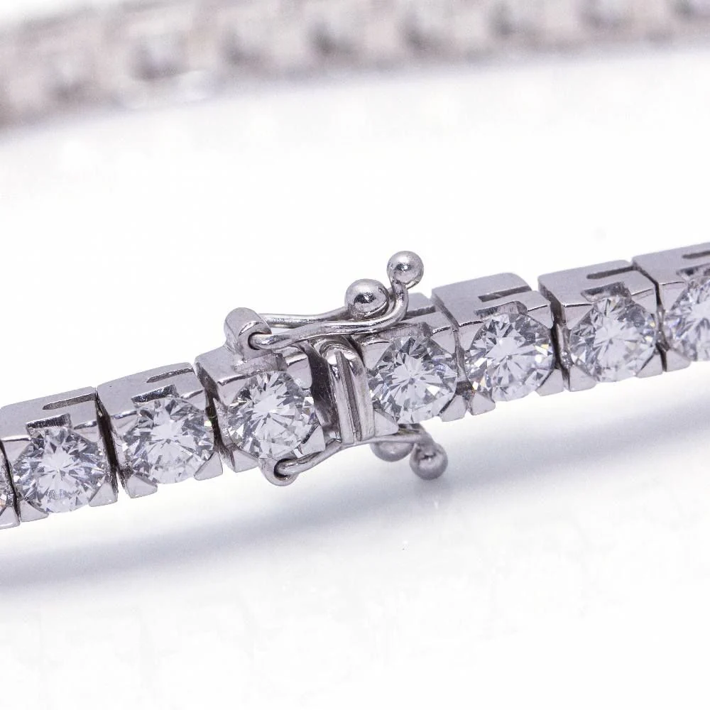 Bracelet Riviere en or blanc et diamants - Image 4
