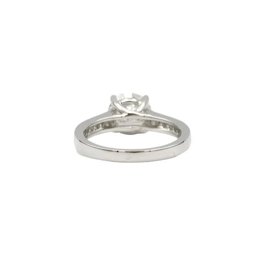 Bague Solitaire en or blanc et diamants - Image 3