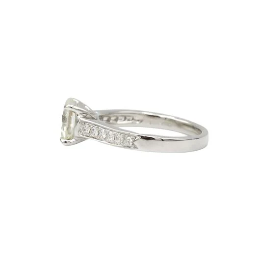 Bague Solitaire en or blanc et diamants - Image 4