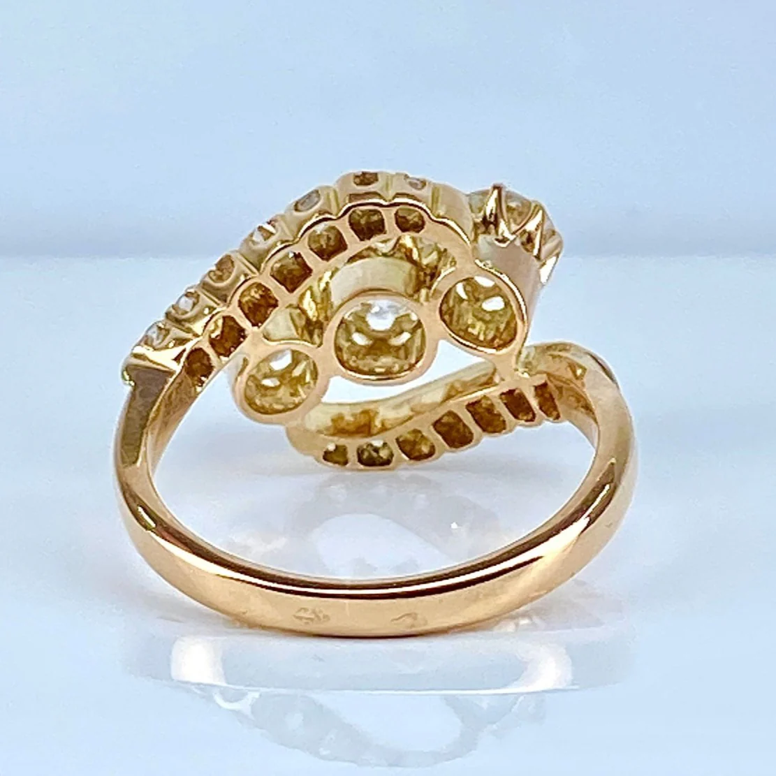 Bague Trilogie en or jaune et diamants - Image 5