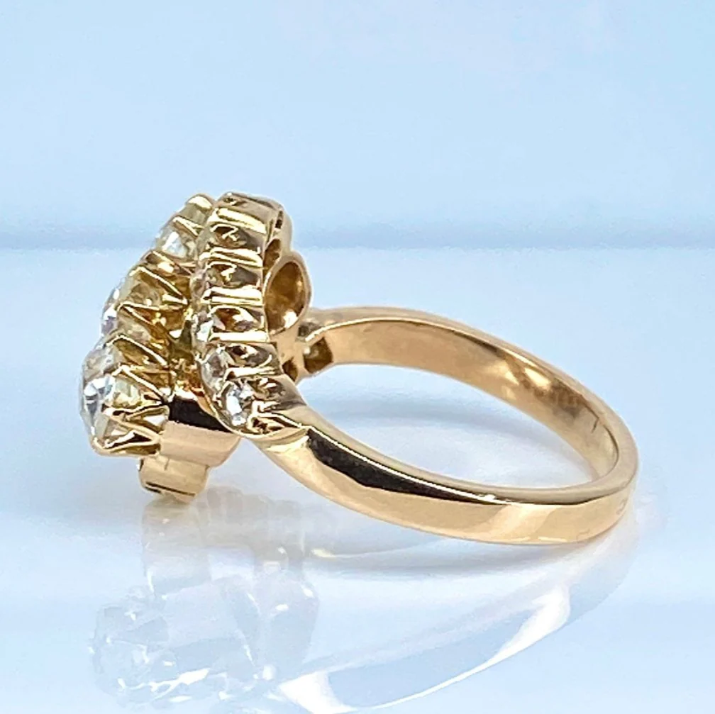 Bague Trilogie en or jaune et diamants - Image 7