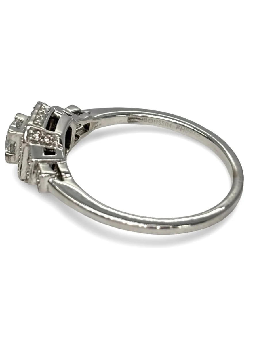 Solitaire Mauboussin Un Automne 1930 or blanc et diamants 0,40 ct - Image 3