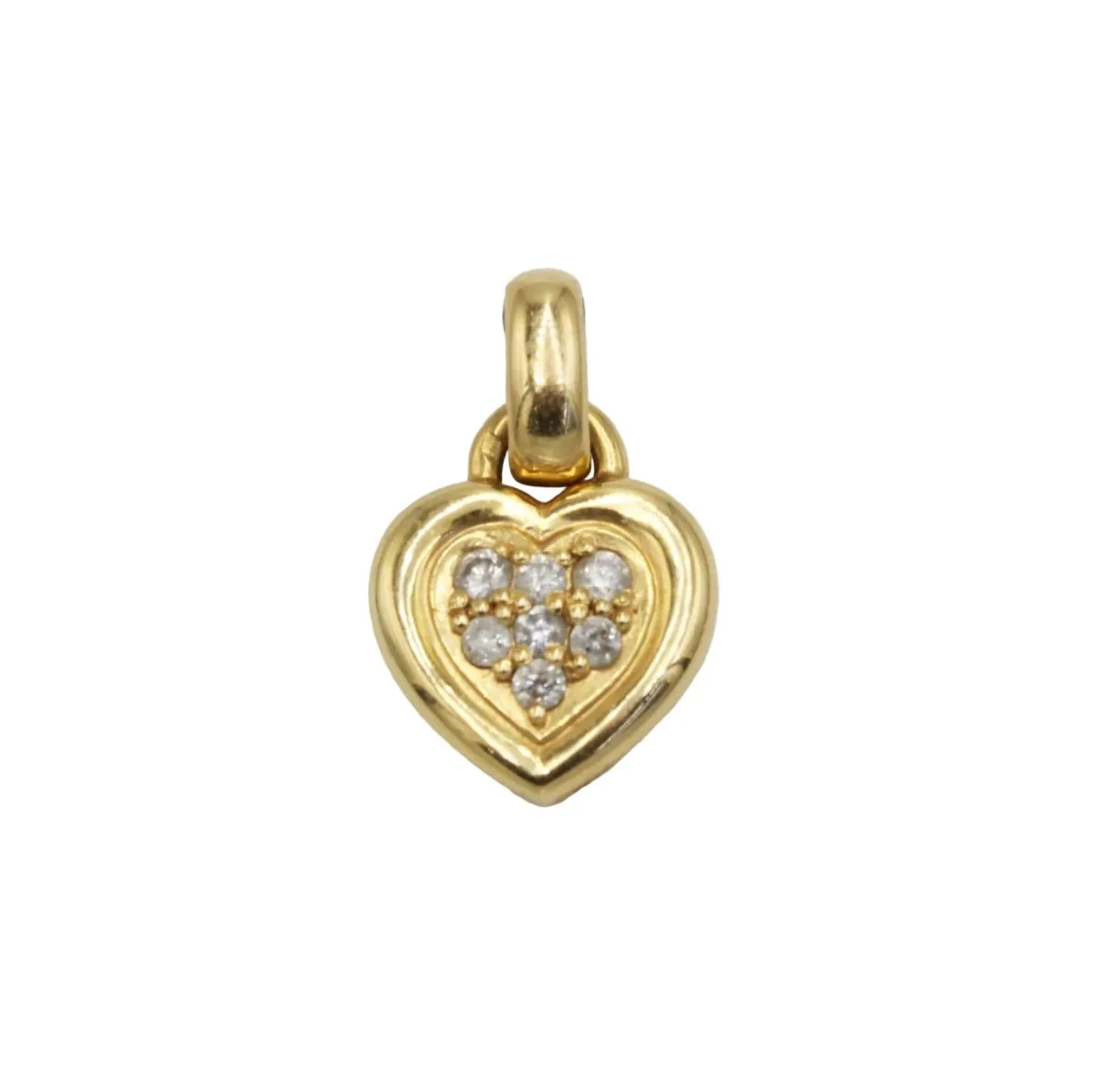 Pendentif Coeur - Or jaune & Diamants