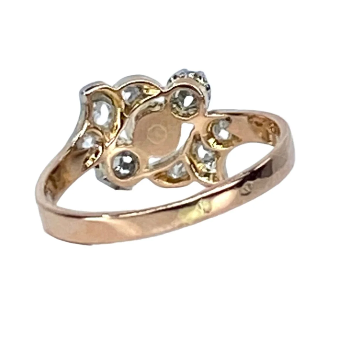 Bague en or rose, perle et diamants - Image 6