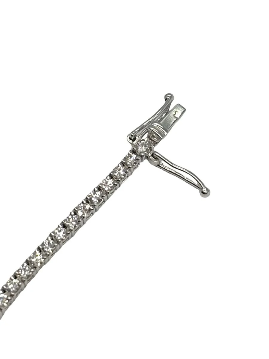 Bracelet rivière or blanc et diamants 1,80 ct - Image 4