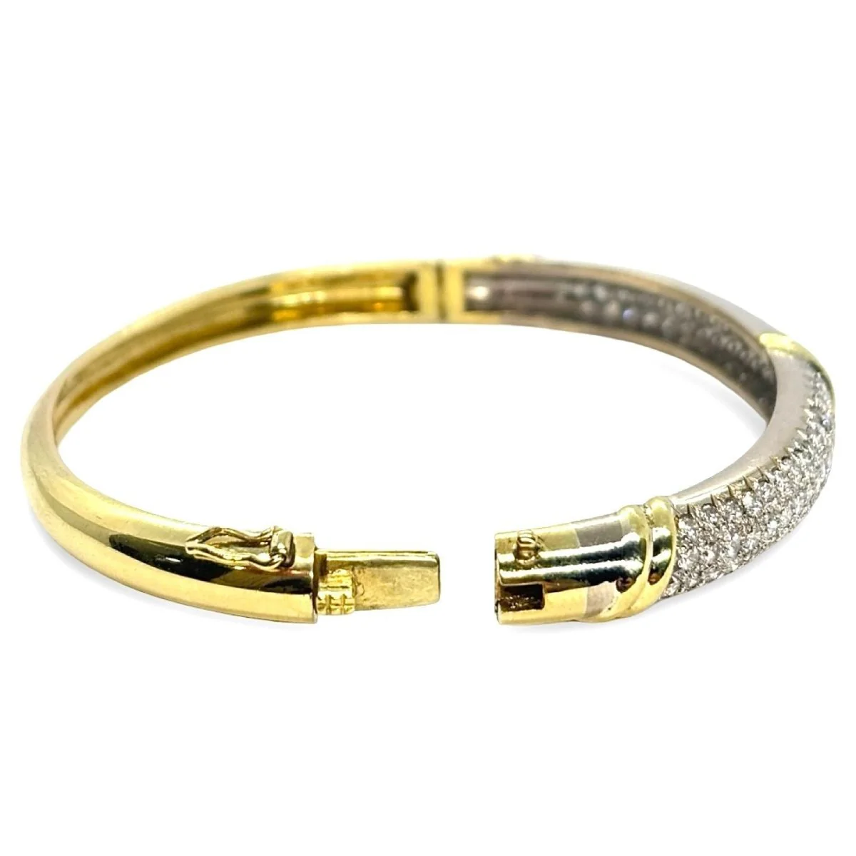 Bracelet Jonc en or jaune et diamant - Image 5