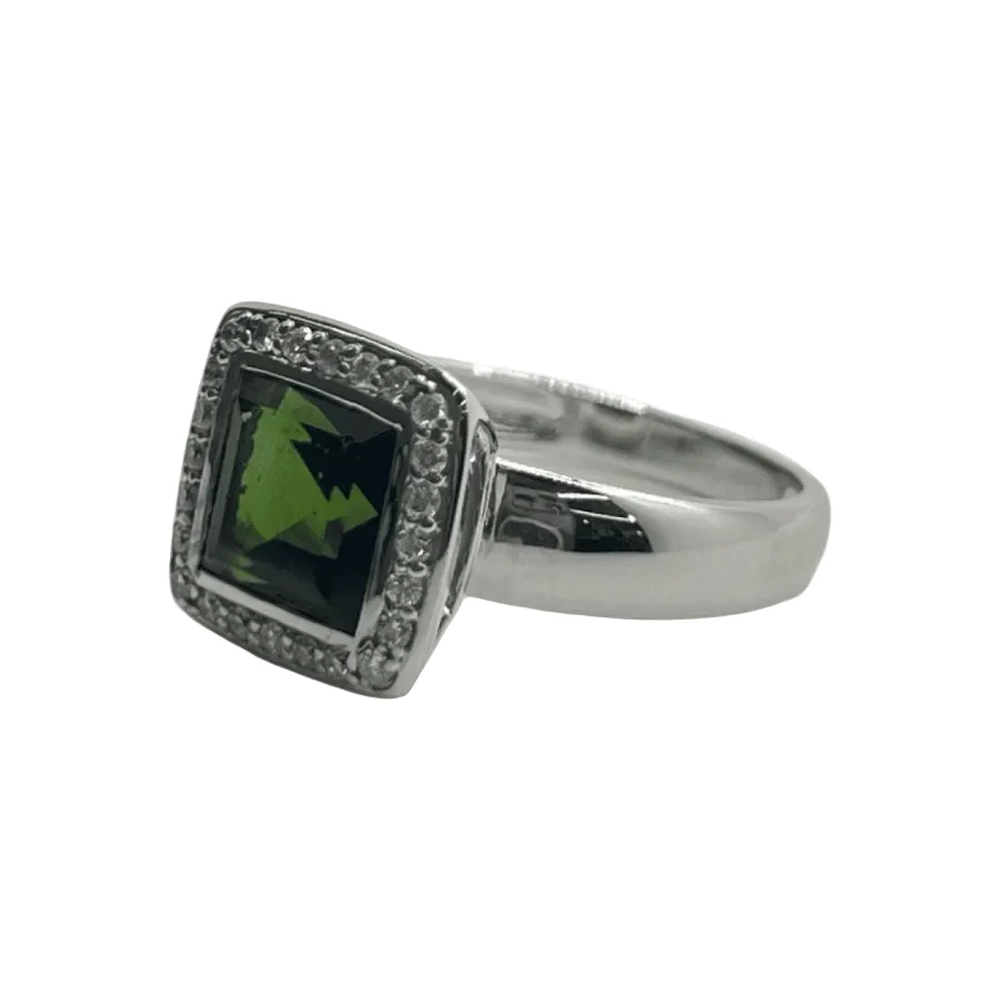Bague en or blanc et tourmaline - Image 2