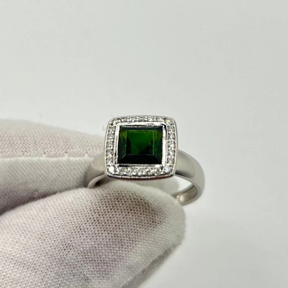 Bague en or blanc et tourmaline - Image 4
