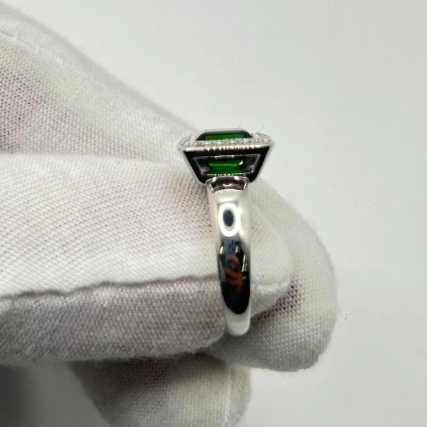 Bague en or blanc et tourmaline - Image 6