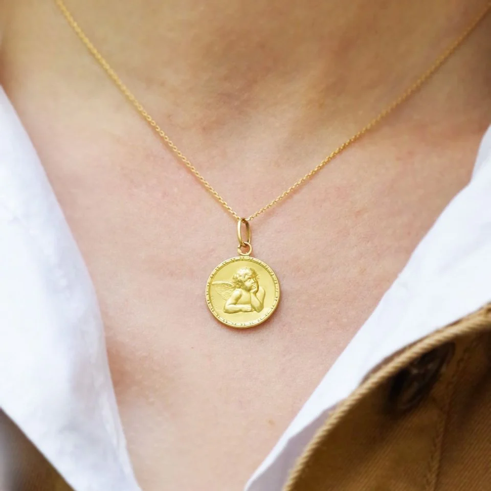 Pendentif DROPSY "Ange de Raphaël" en or jaune - Image 2