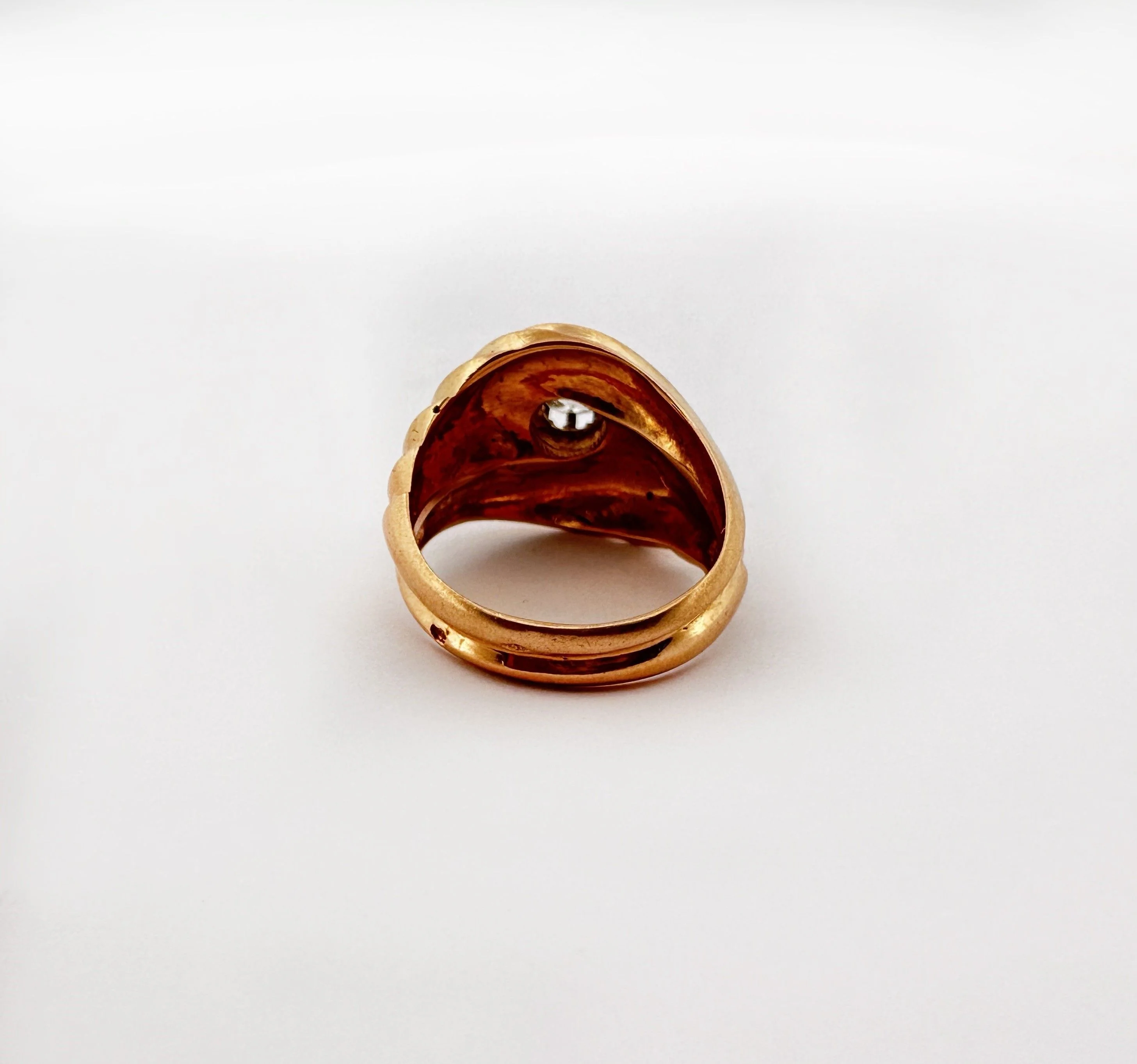 Bague Tourbillon diamant en or jaune - Image 3