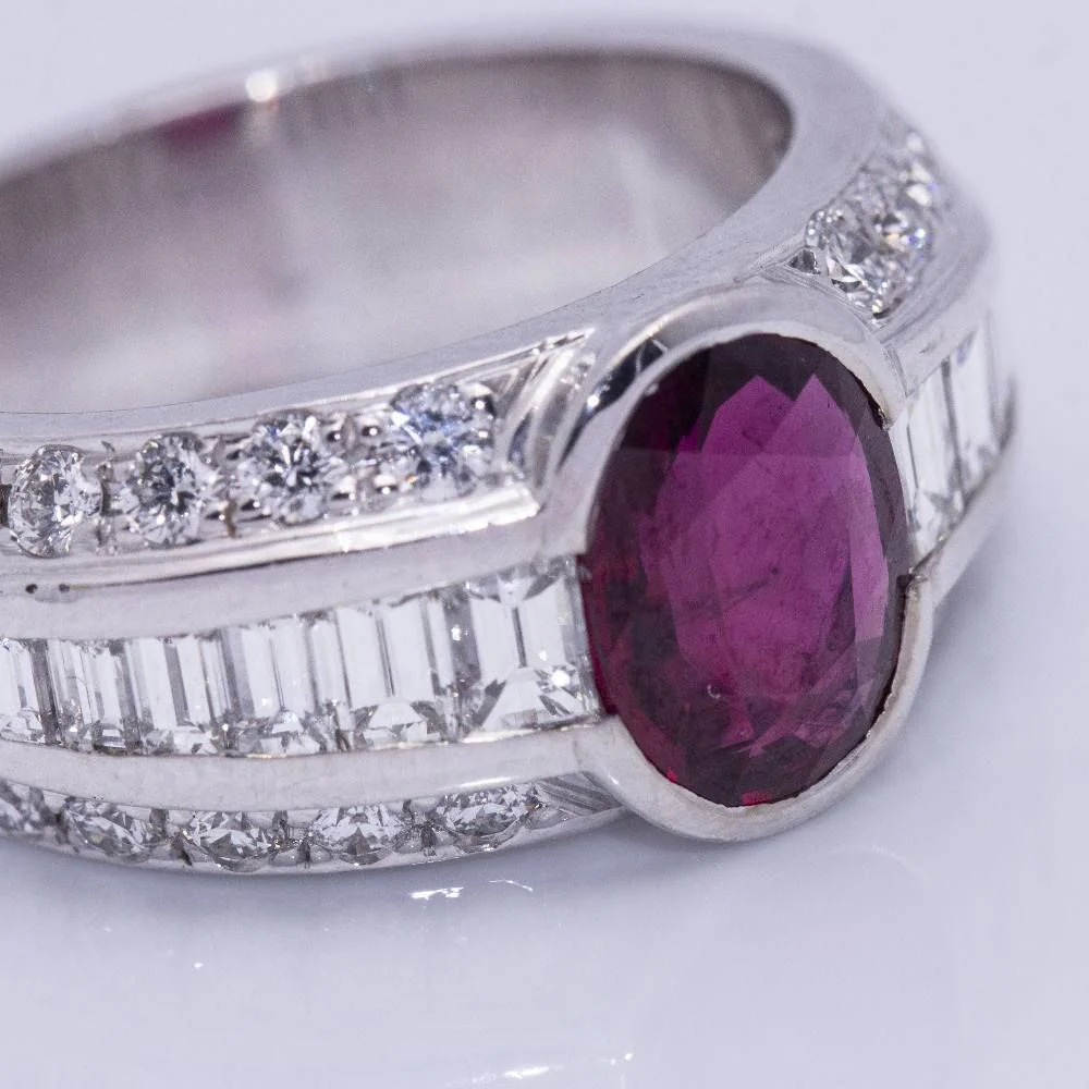 Bague BIRMANIA en or blanc et rubis - Image 4