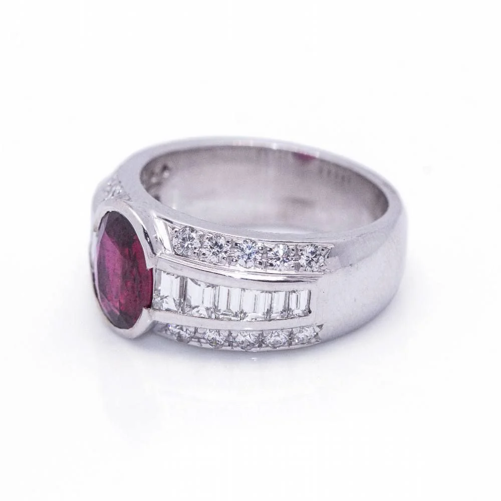 Bague BIRMANIA en or blanc et rubis - Image 5