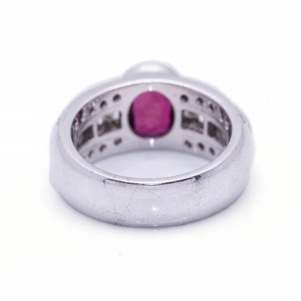 Bague BIRMANIA en or blanc et rubis - Image 6