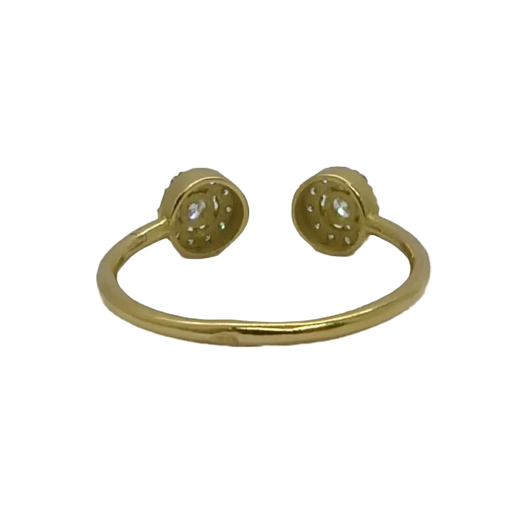 Bague Toi & Moi en or jaune et diamants - Image 5