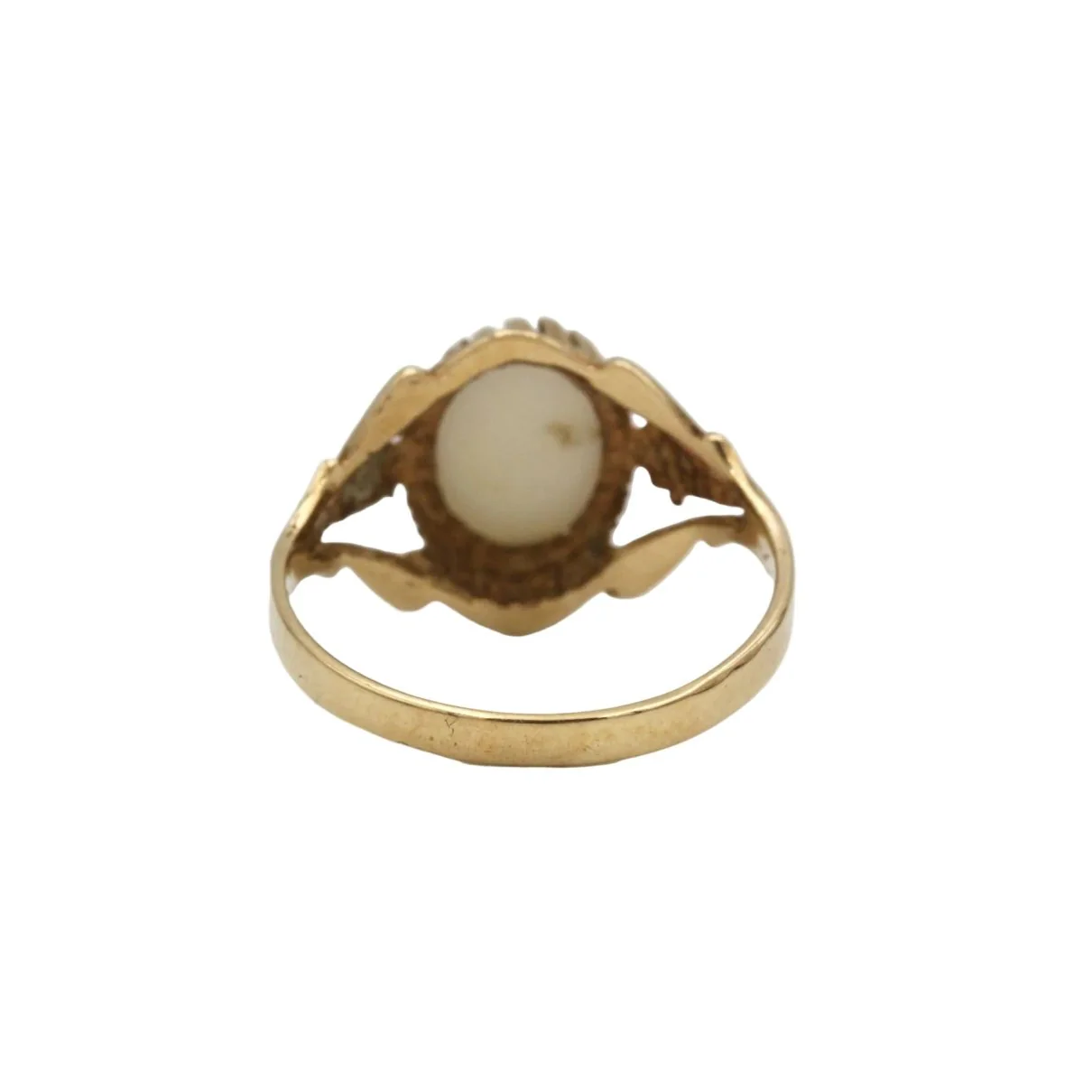 Bague Entourage en or jaune et opale - Image 3