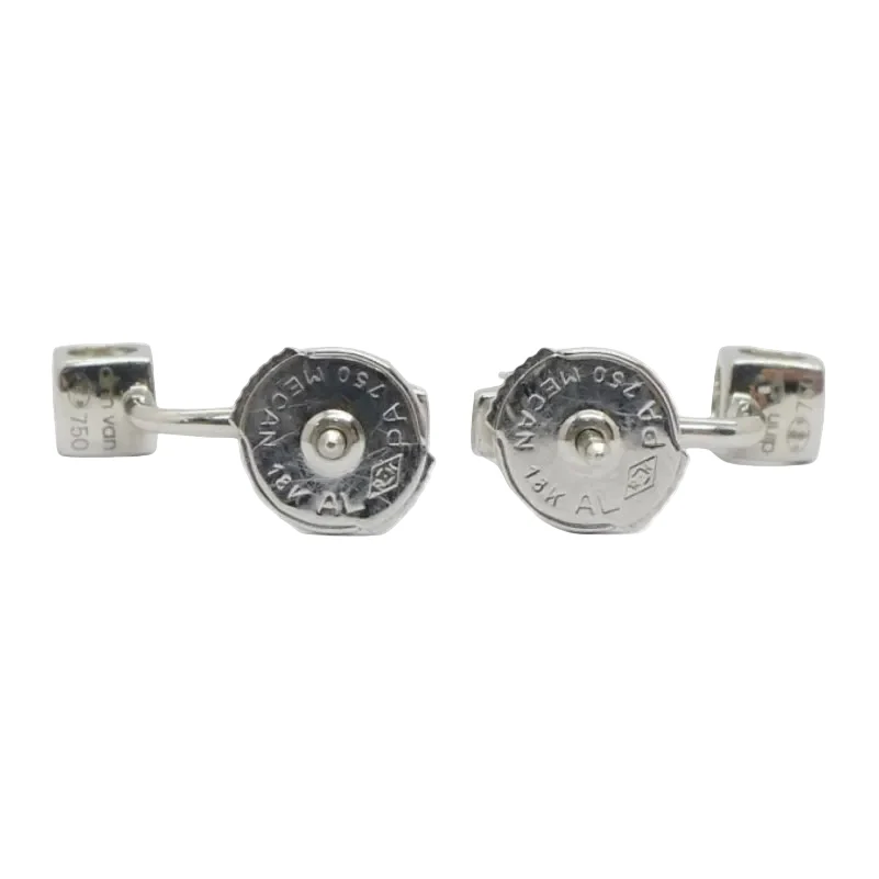 Boucles d'oreilles DINH VAN "Le Cube" en or blanc et diamants - Image 2
