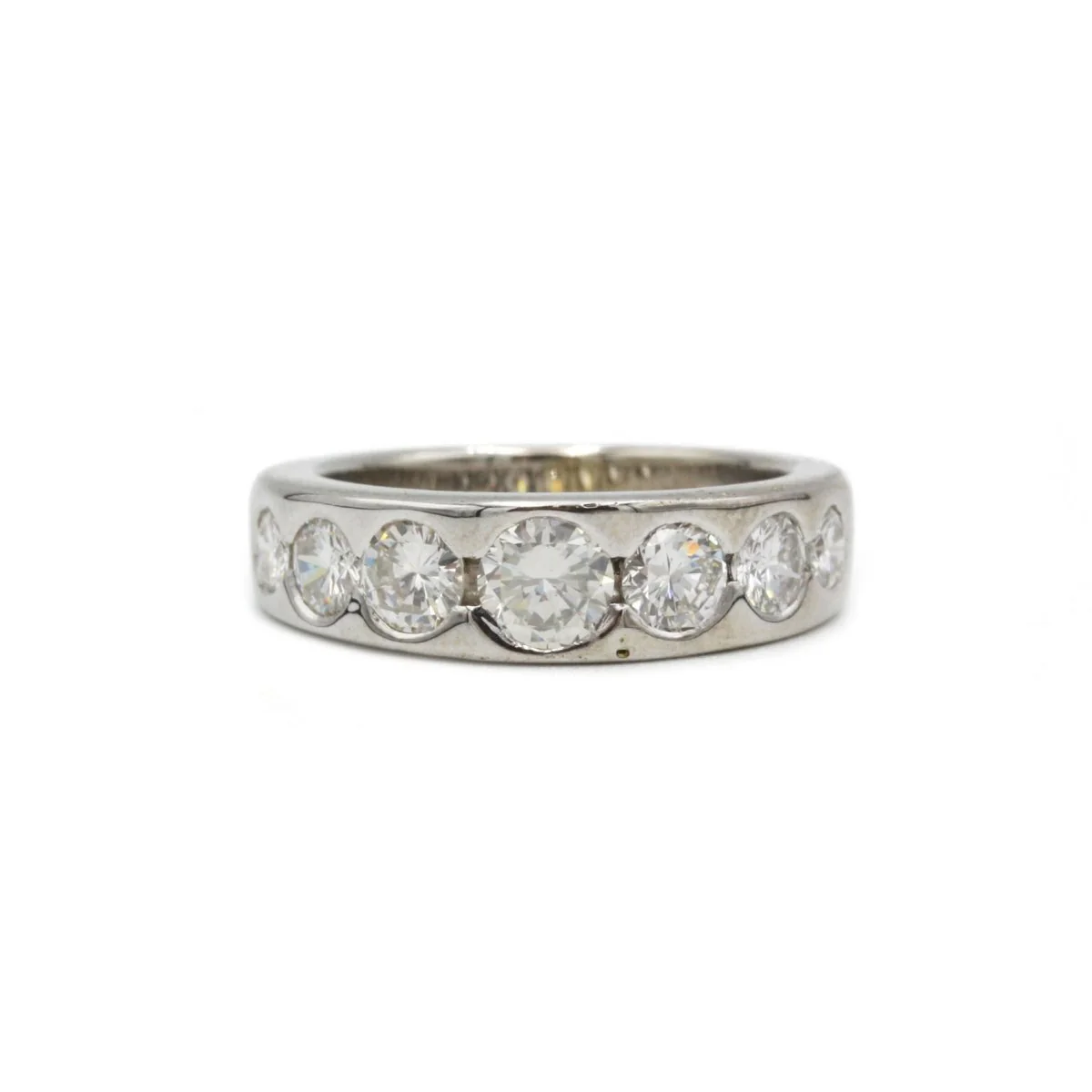 Bague en or blanc et diamants
