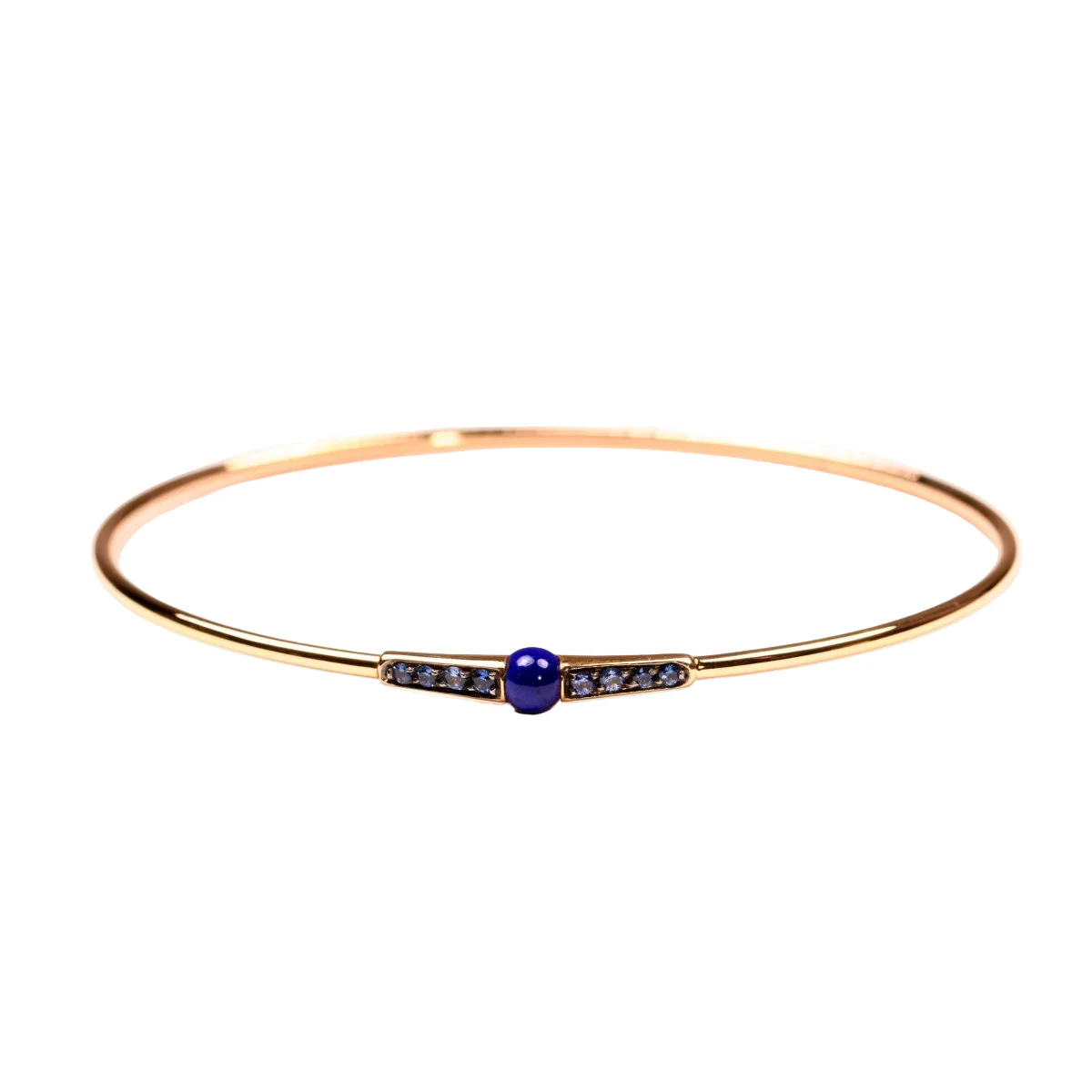 Bracelet jonc Pomellato "M’ama non M’ama" lapis-lazuli et saphirs