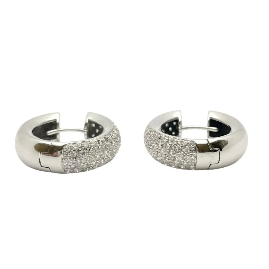 Boucles d'oreilles en or blanc et diamants - Image 3