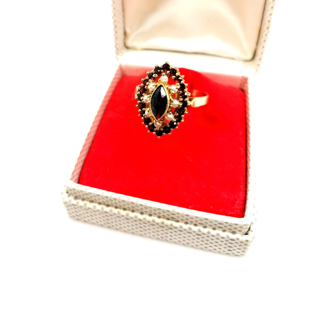 Bague grenats vintage - Image 13