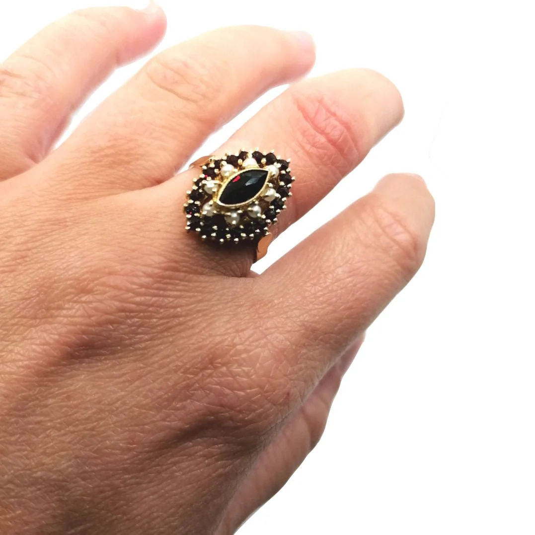 Bague grenats vintage - Image 5