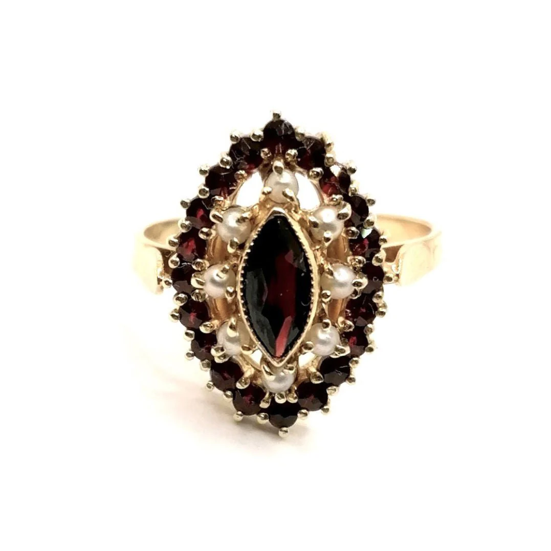 Bague grenats vintage - Image 8