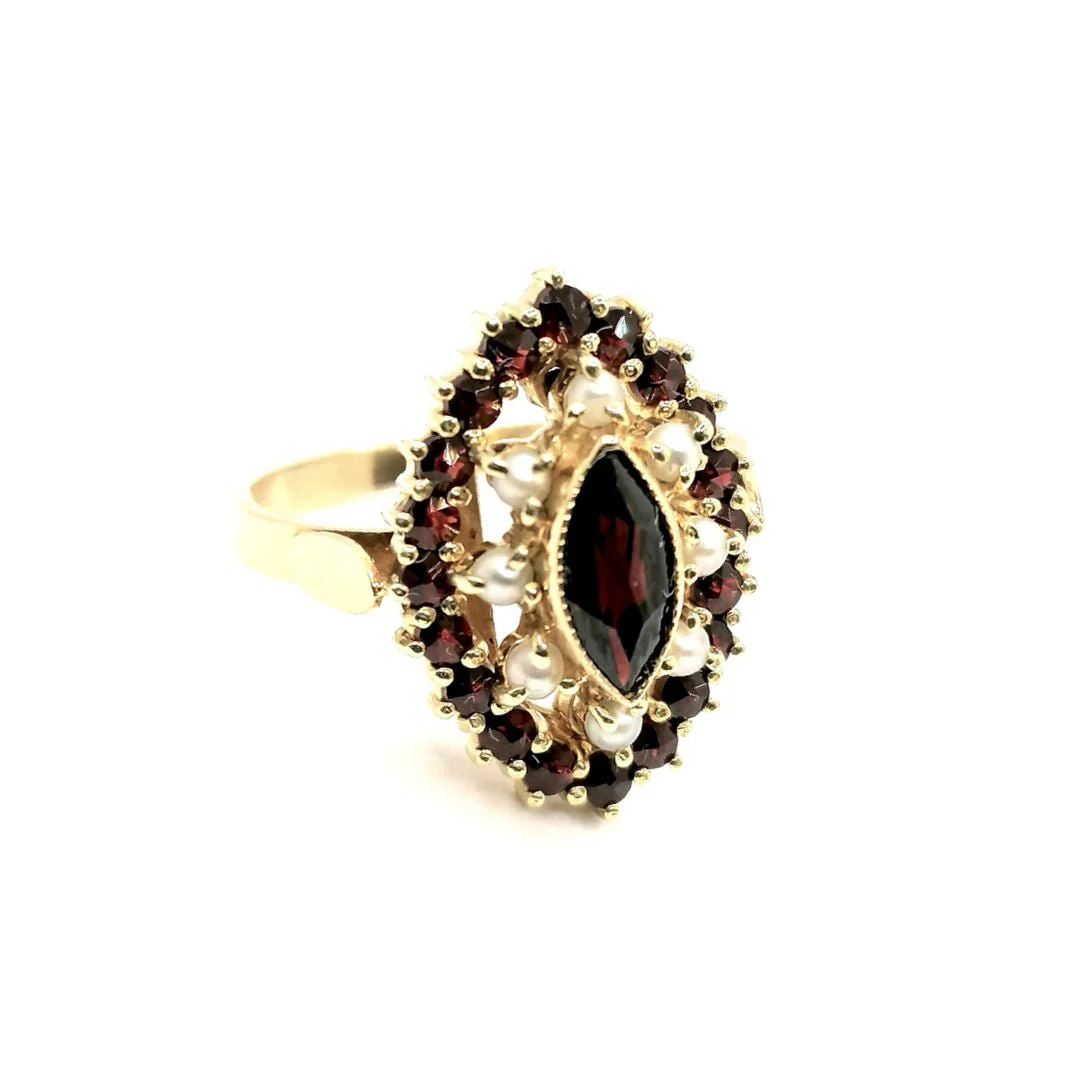 Bague grenats vintage - Image 9
