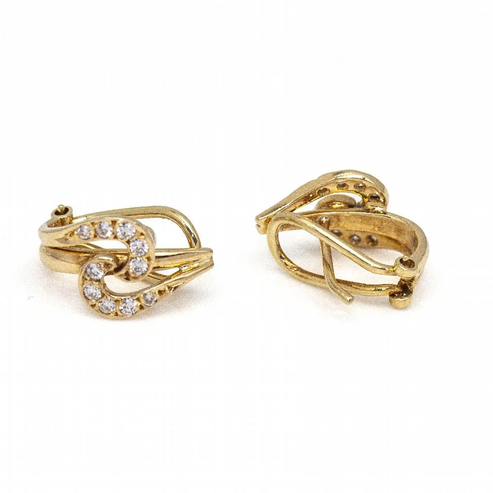 Original 1955 Boucles d'oreilles en or et diamants - Image 2