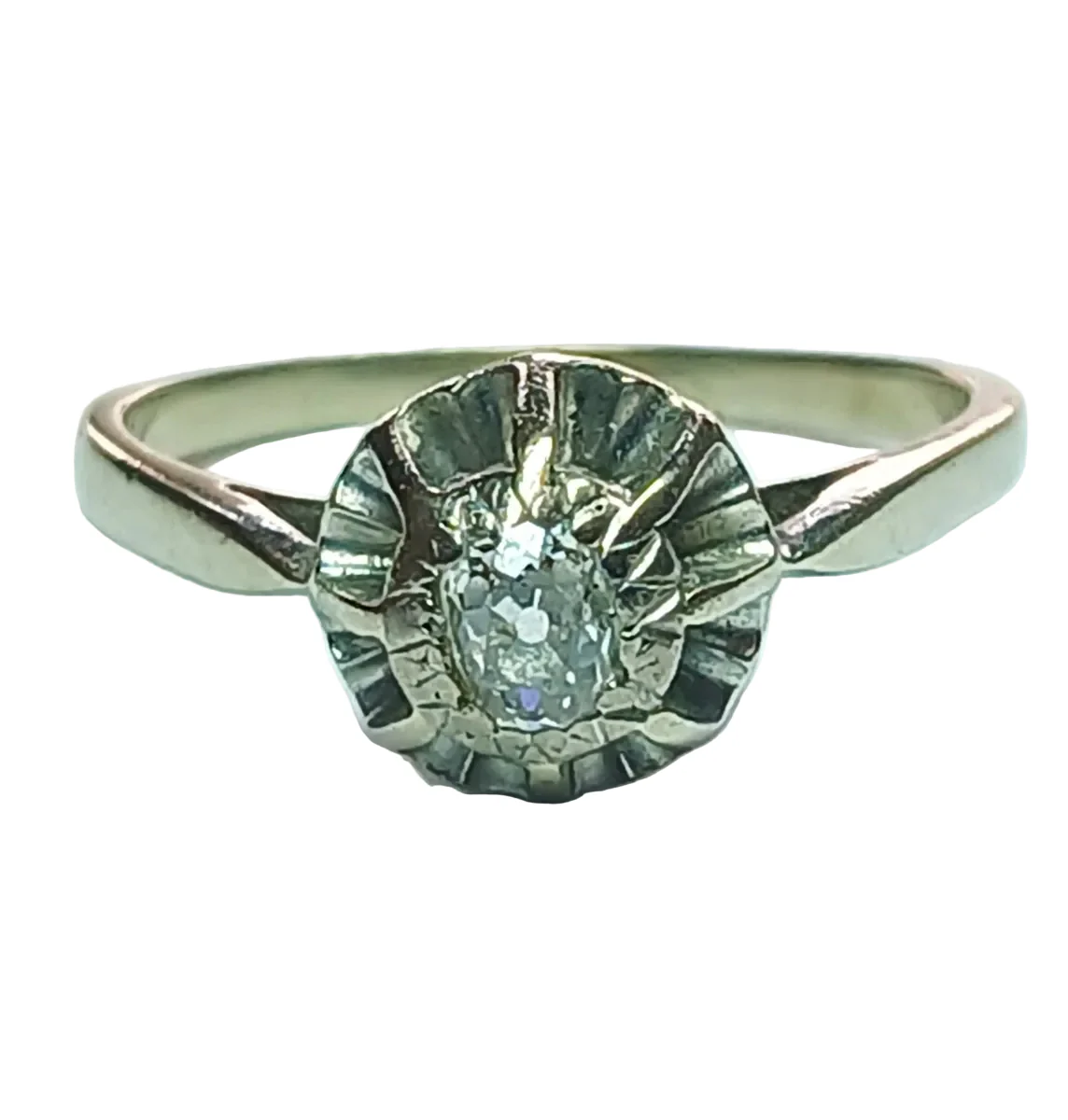 Bague Solitaire en or blanc et diamant