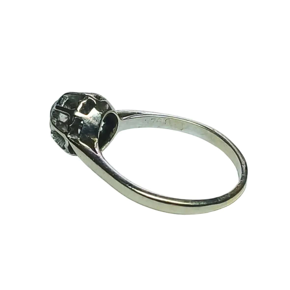Bague Solitaire en or blanc et diamant - Image 3